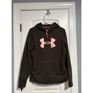 Under Armour‎ cold gear womens size M Storm Brown pink hooded camo hunting logo